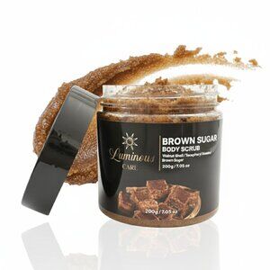 Luminous Care Brown Sugar Body Scrub | Sea Salt + Walnut Shell Exfoliating 200g